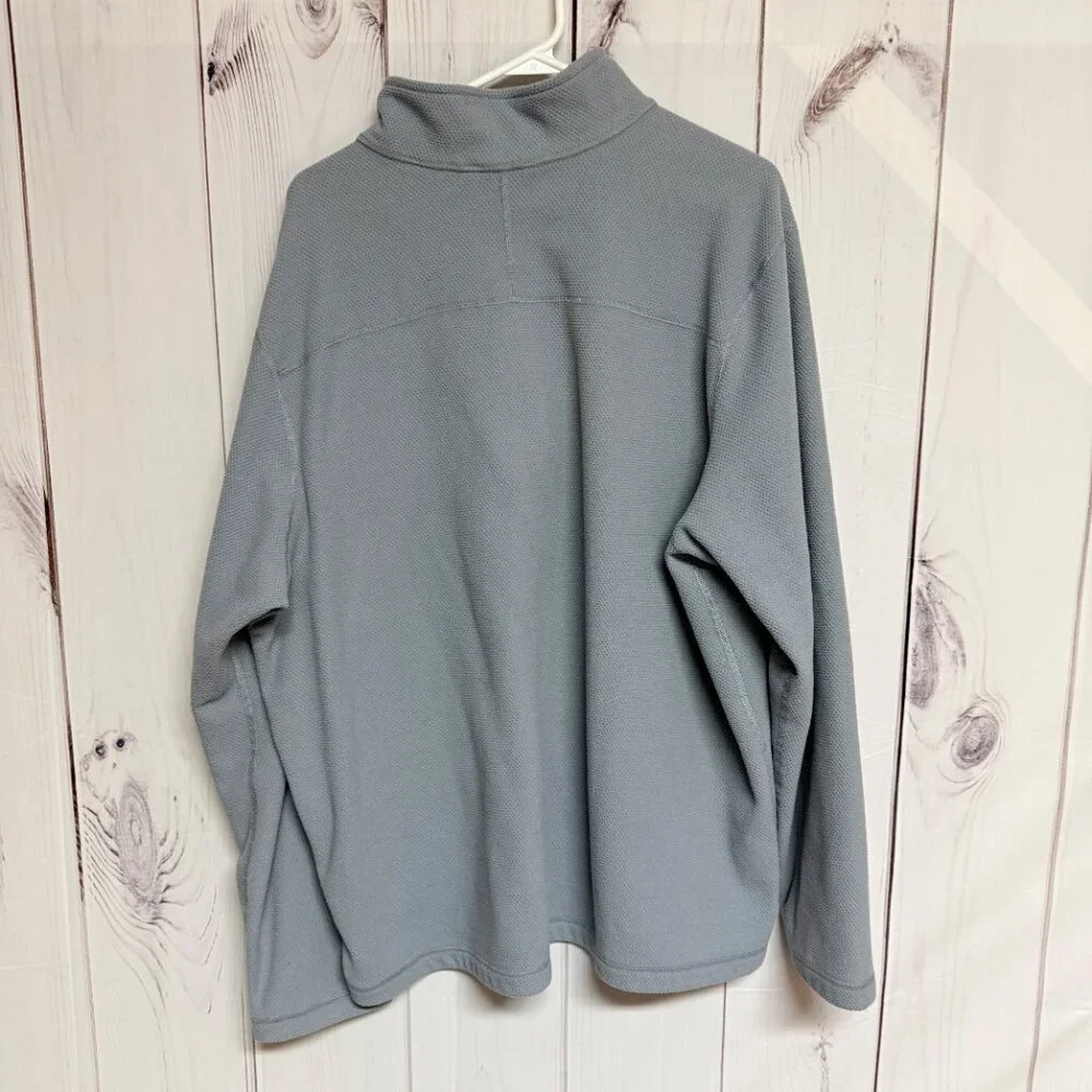 The North Face Men’s 1/4 Zip Fleece‎ Pullover XXL Gray Textured EUC